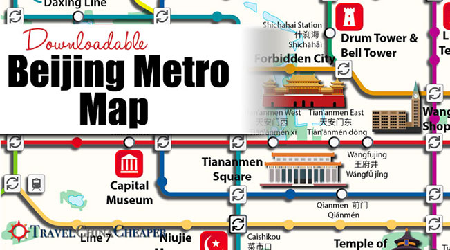 Downloadable Beijing subway map for tourists