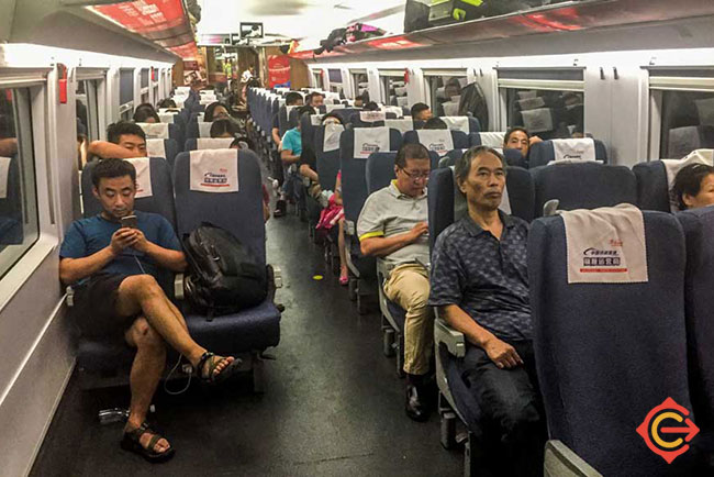 Inside China Train 2nd Class