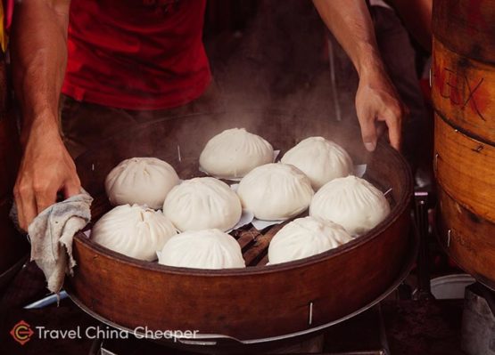 Chinese baozi (包子), a popular breakfast food in China