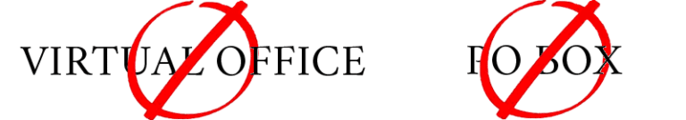 A Virtual Mailbox is not the same as a PO box or a virtual office